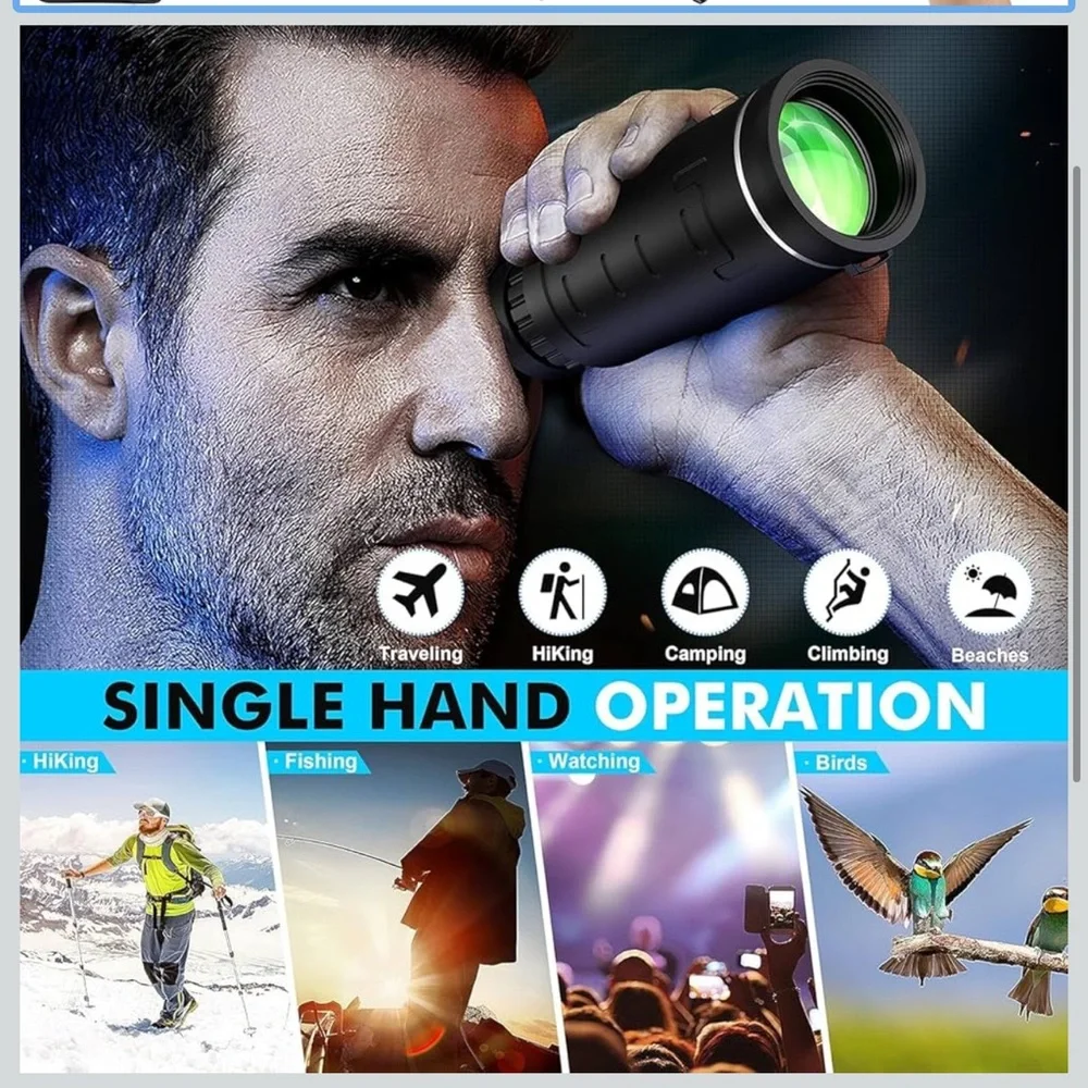 High-Performance Black Monocular Telescope